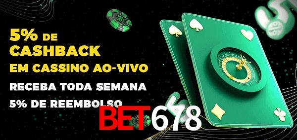 Promoções do cassino ao Vivo bet678